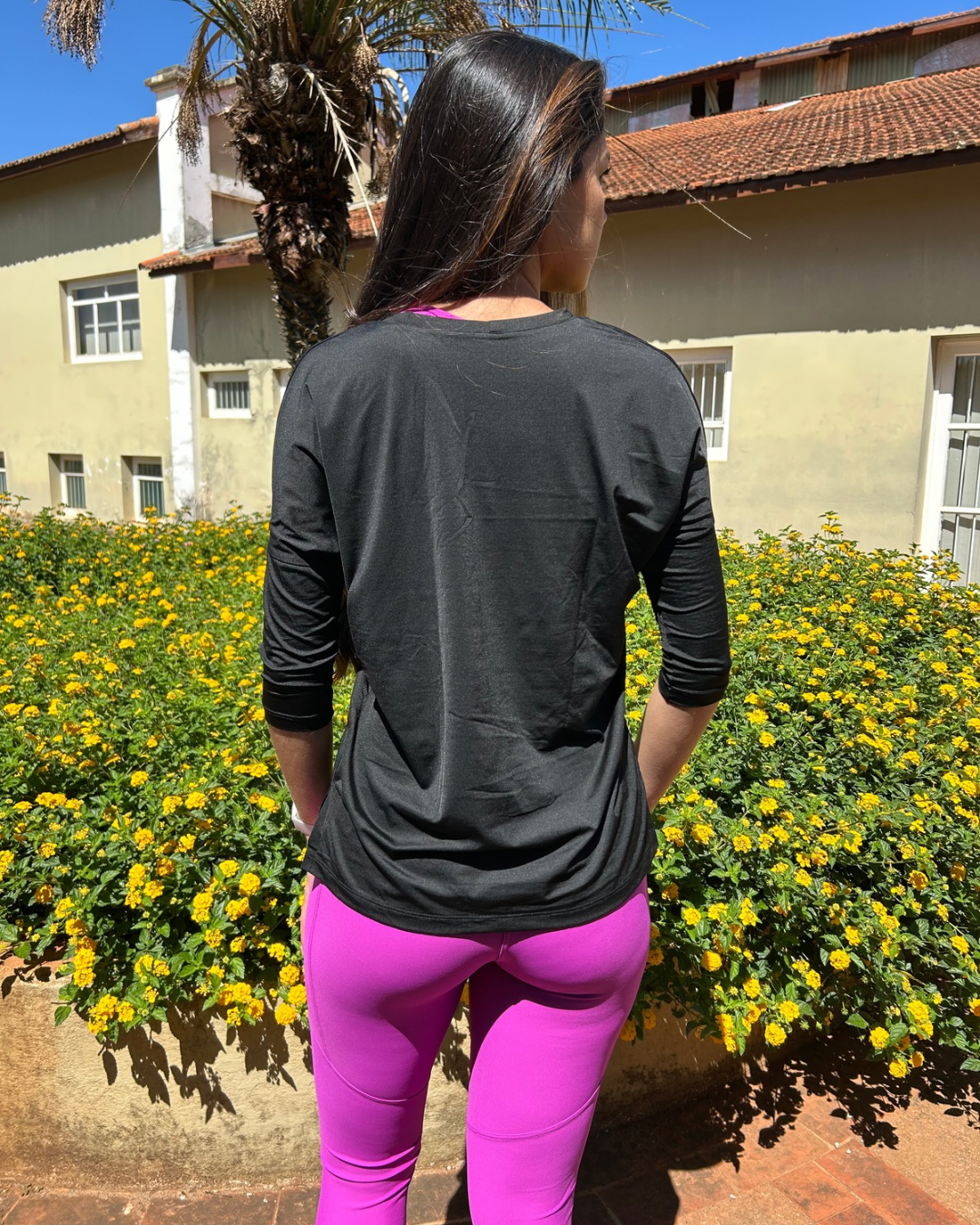 Camiseta 3/4 com proteção UV 50+